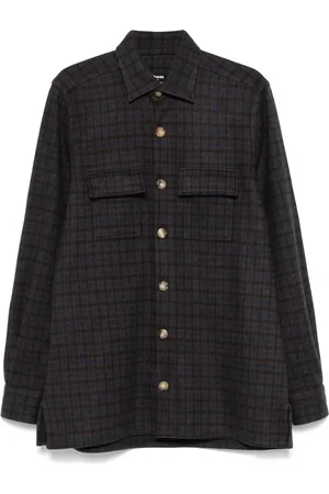 Kiton Flanellen overhemd