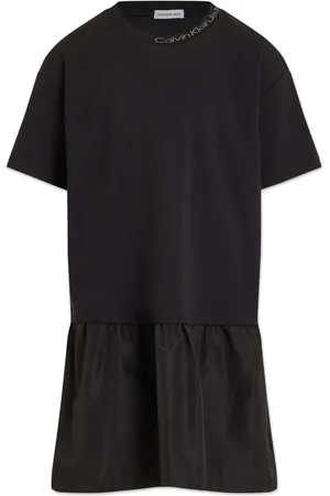 Calvin Klein Jurk met kraag met geborduurd logo