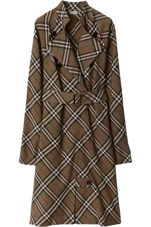 Burberry Geruite trenchjurk