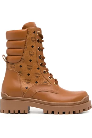 MCM Visetos enkellaarzen met monogram