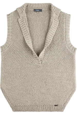 FAY Gilet met watervalhals