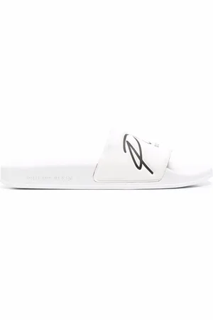 Philipp Plein Slippers met logo reliëf