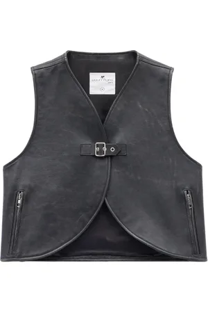 Courrèges Ellipse leren gilet