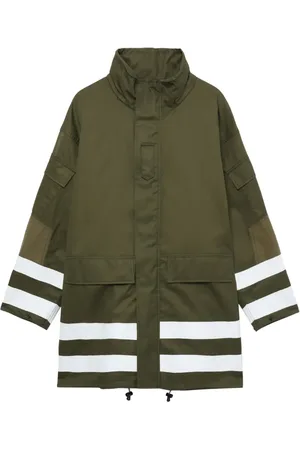 Comme des Garçons Parka met gestreepte afwerking
