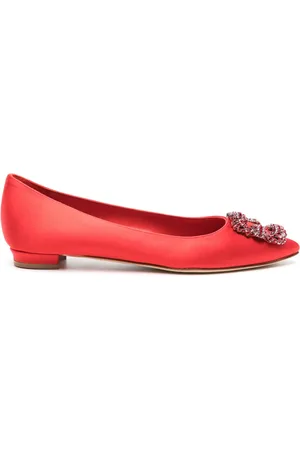 Manolo Blahnik Hangisi satijnen ballerina