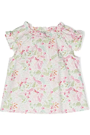 Il gufo Popeline shirt met bloemenprint