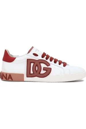 Dolce & Gabbana Portofino leren sneakers met logo applicatie