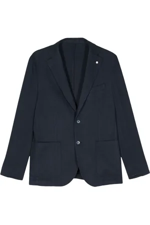 LUIGI BIANCHI MANTOVA Blazer met visgraatpatroonn
