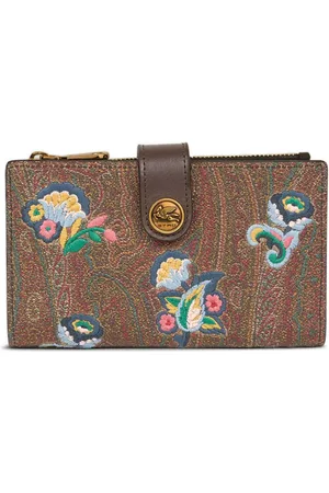 Etro Portemonnee met geborduurde bloemen