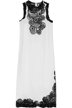 Jil Sander Jurk met geborduurde bloemen