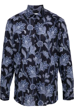 Etro Popeline overhemd met bloemenprint