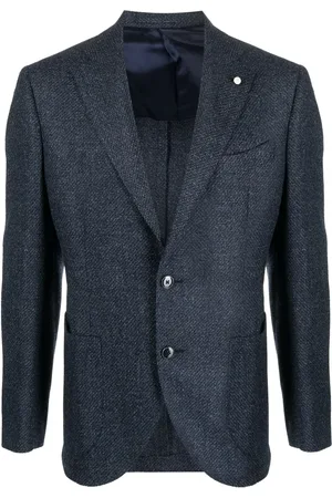 LUIGI BIANCHI MANTOVA Blazer met enkele rij knopen