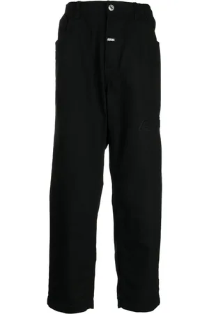 A Bathing Ape Katoenen jeans met logo applicatie