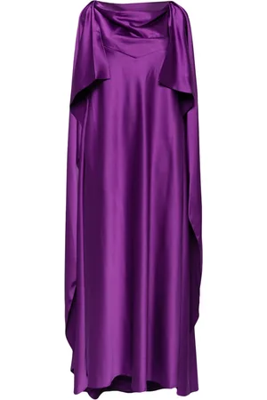 RHEA COSTA Wafa Plum jurk