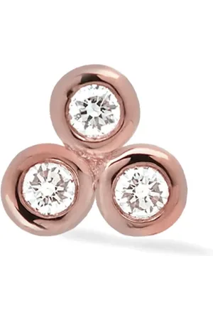 Lark & Berry 14kt roségouden Trip oorbel met diamant