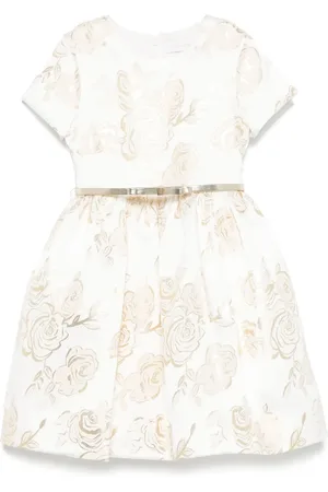 MONNALISA Jurk met bloemen jacquard