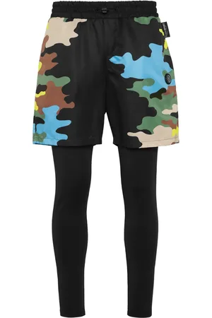 Philipp Plein Gelaagde shorts met camouflageprint