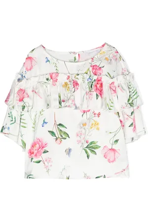 MONNALISA Jurk met bloemenprint en ruches