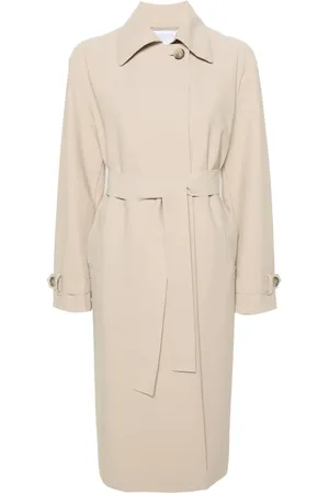 Harris Wharf London Trenchcoat met gespreide kraag en ceintuur