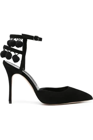 Manolo Blahnik Pumps met pompon detail