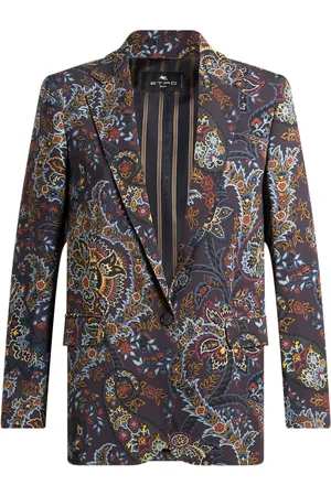 Etro Blazer met enkele rij knopen en paisley
