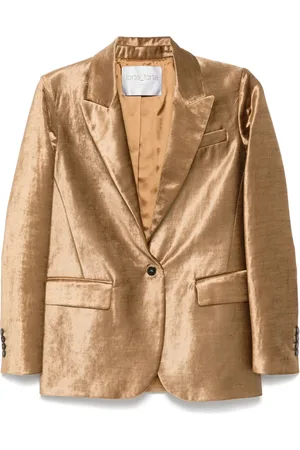 FORTE FORTE Fluwelen blazer met geplette afwerking