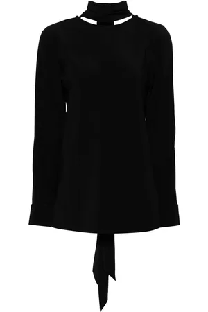 Helmut Lang Zijden blouse met afneembare sjaal
