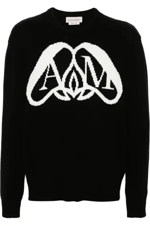 Alexander McQueen Seal logo intarsia trui