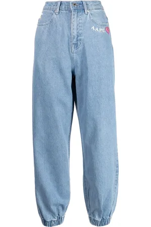 A Bathing Ape Jeans met geborduurd logo