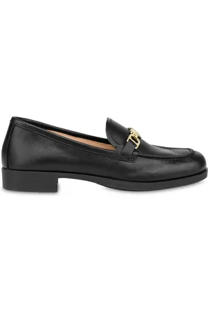 Moschino Leren loafers met hartbedel