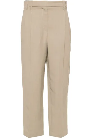 Brunello Cucinelli Cropped broek met toelopende pijpen