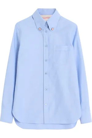 VALENTINO GARAVANI Blouse met juwelen knoop