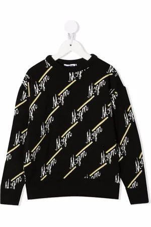 Msgm Trui met intarsia logo