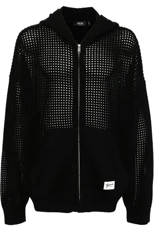 FIVE CM Opengebreid vest met capuchon