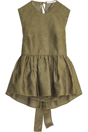 Cecilie Bahnsen Top met peplum afwerking en strikdetail