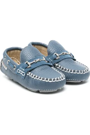 Babywalker Loafers van bewerkt leer