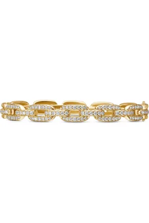 David Yurman 18kt geelgouden Stax Chain Link schakelarmband (7mm)