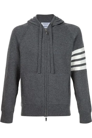 Thom Browne Full Zip Hoodie With 4