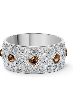 De Beers Grote 18kt witgouden Talisman ring
