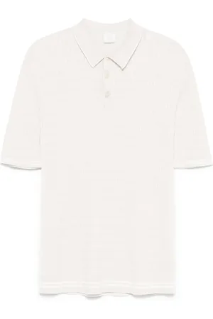 ELEVENTY Kabelgebreid poloshirt