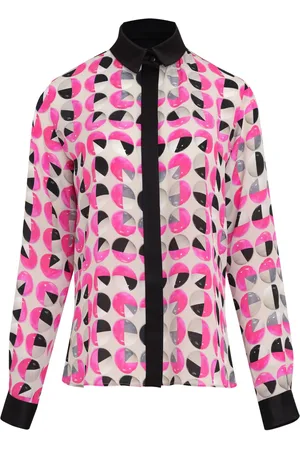 Gloria Coelho Zijden blouse met print