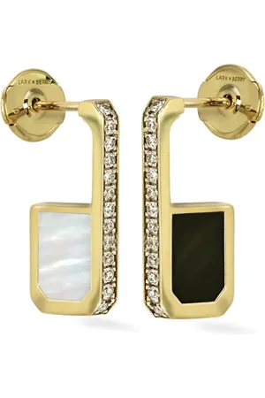 Lark & Berry 18kt geelgouden Eclipsis oorringen met diamant