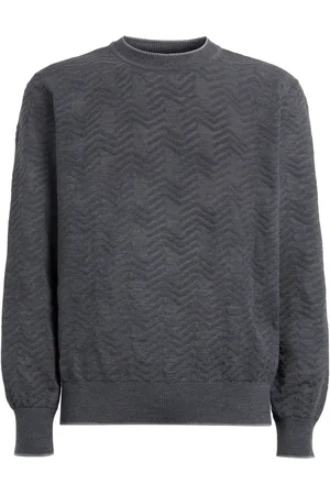 Missoni Trui met ronde hals en chevron streep