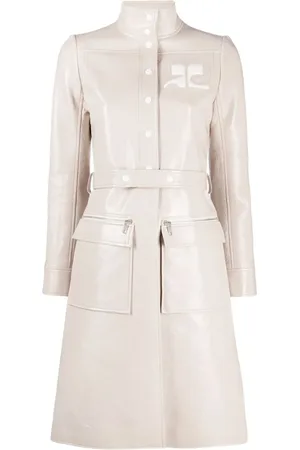 Courrèges Vinyl trenchcoat met logo