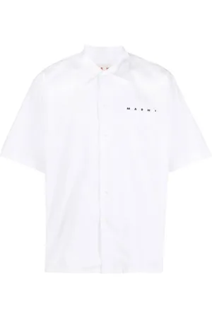 Marni Popeline bowlingshirt met logoprint