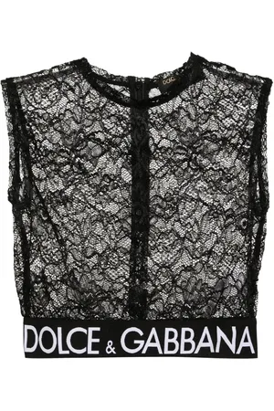 Dolce & Gabbana Cropped top met logo jacquard