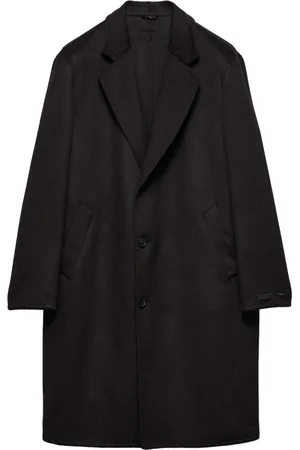 Prada Wollen mantel met enkele rij knopen