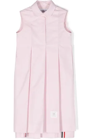 Thom Browne Geplooide shirtjurk met ronde kraag