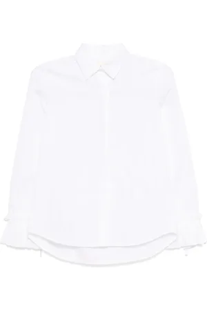 Shanshan Ruan Getailleerde geplooide blouse