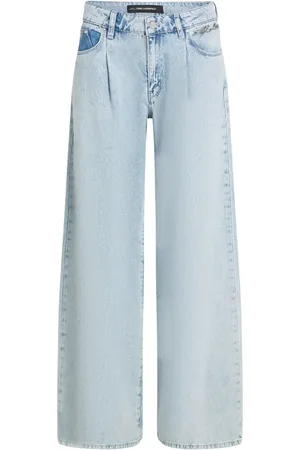 Karl Lagerfeld Jeans met logoplakkaat